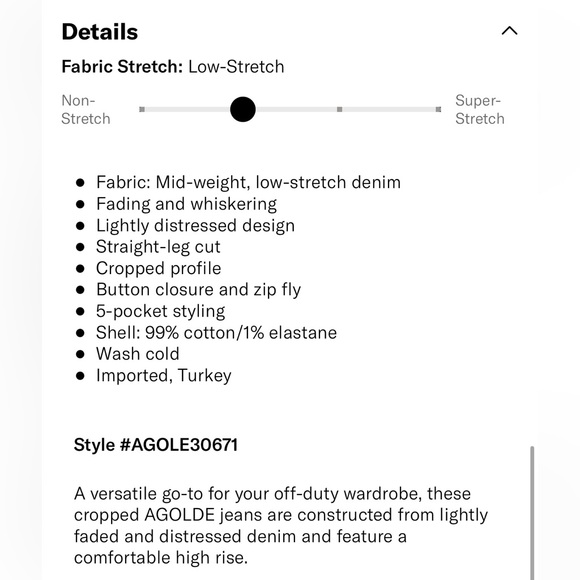 Agolde Blue Straight Leg Jeans - Picture 7 of 7